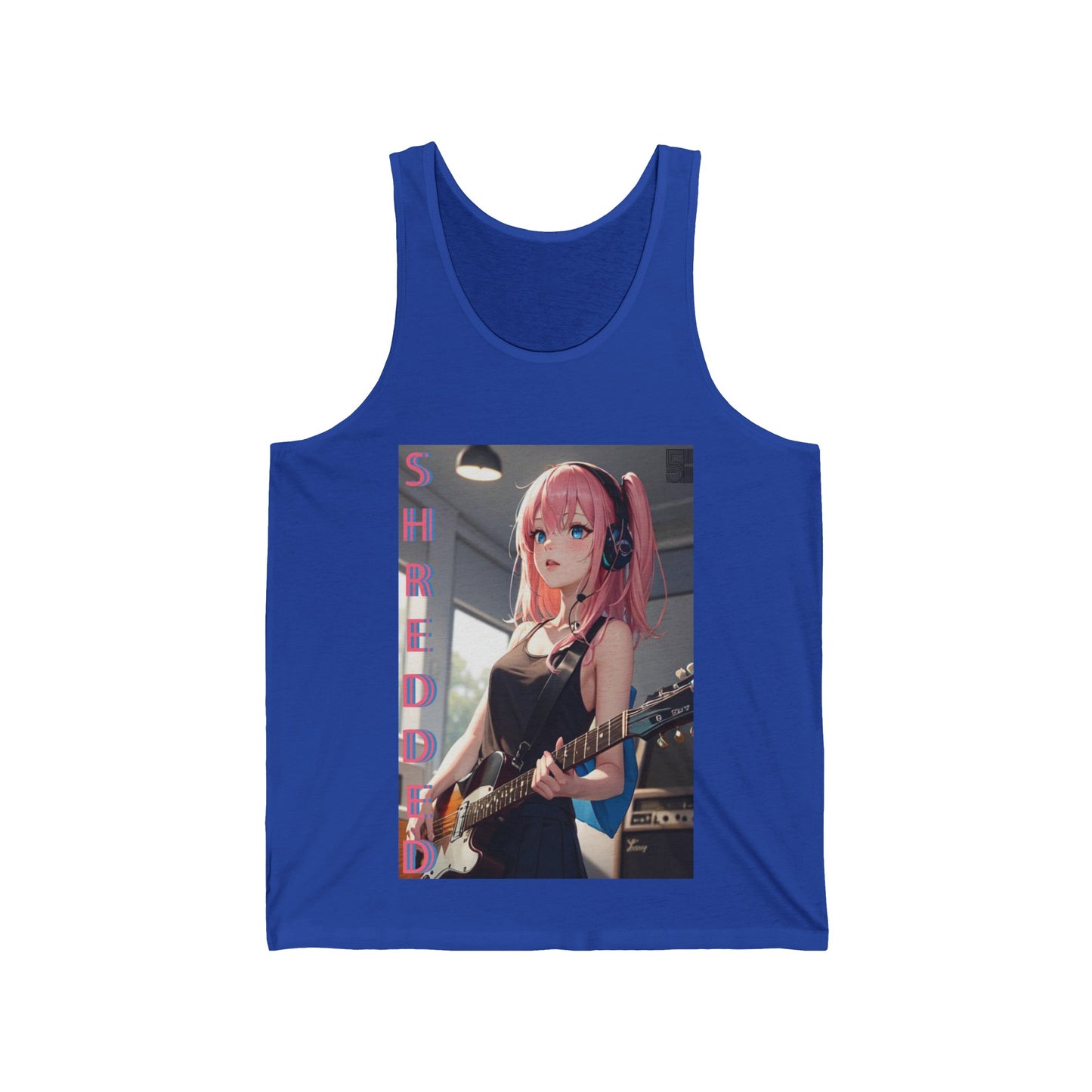 Shredded Anime Pink Tank
