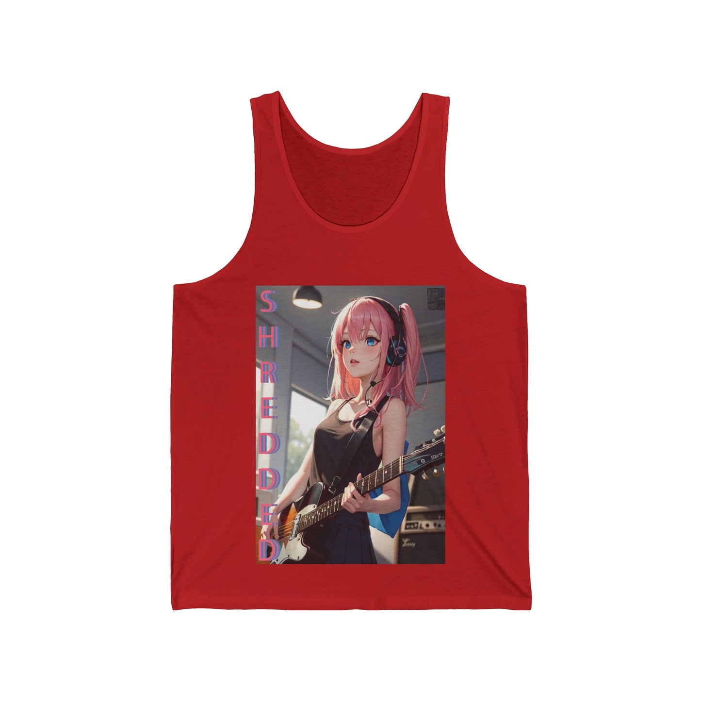 Shredded Anime Pink Tank