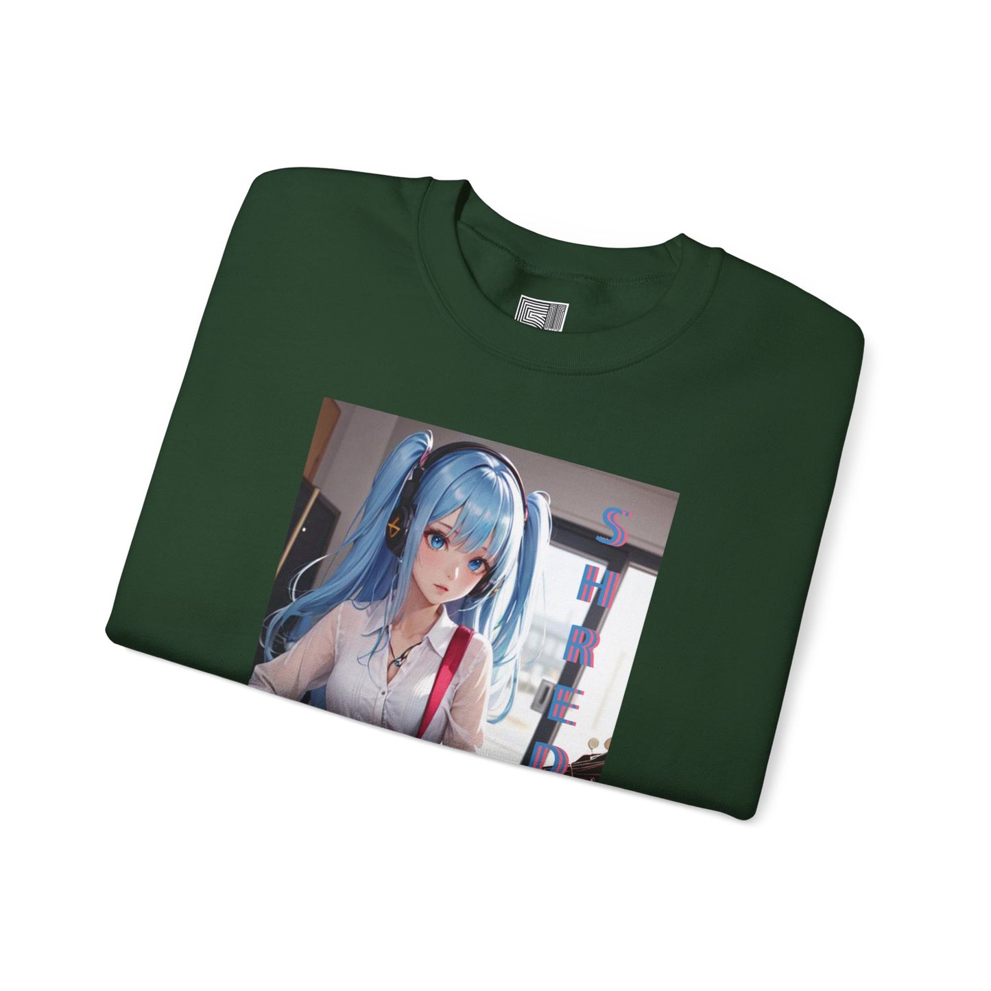 SHREDDED Anime Blue Crewneck Sweatshirt