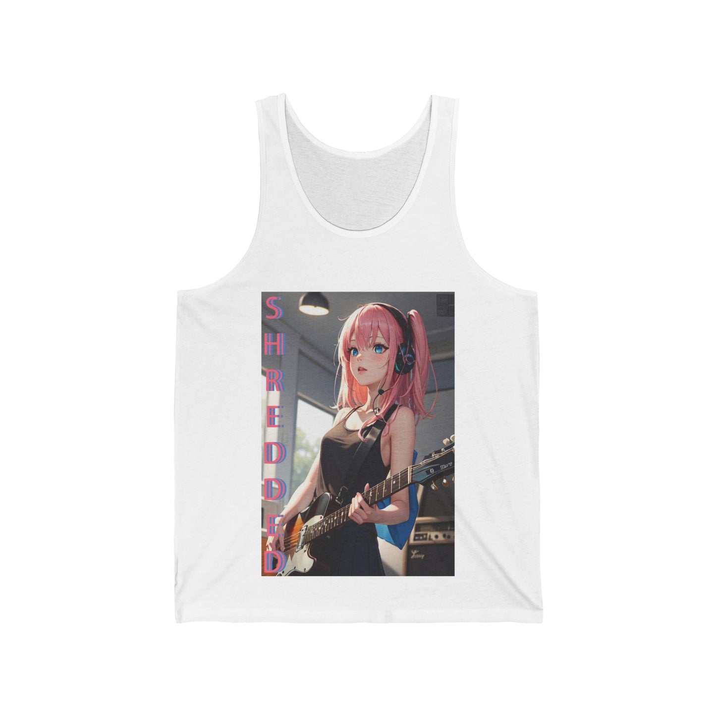 Shredded Anime Pink Tank