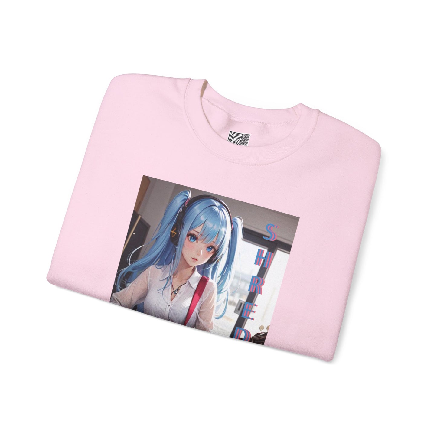 SHREDDED Anime Blue Crewneck Sweatshirt