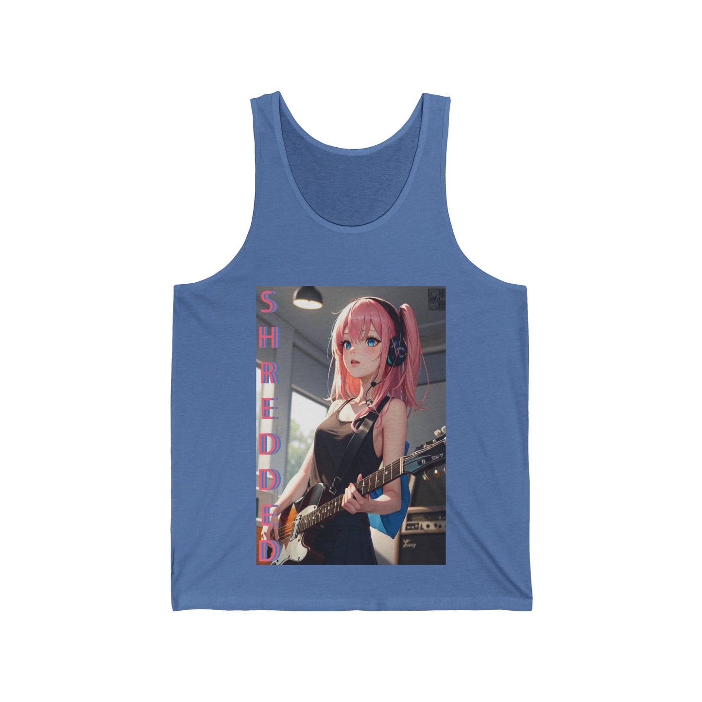 Shredded Anime Pink Tank