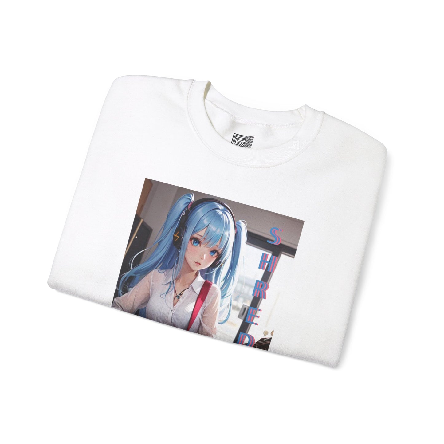 SHREDDED Anime Blue Crewneck Sweatshirt