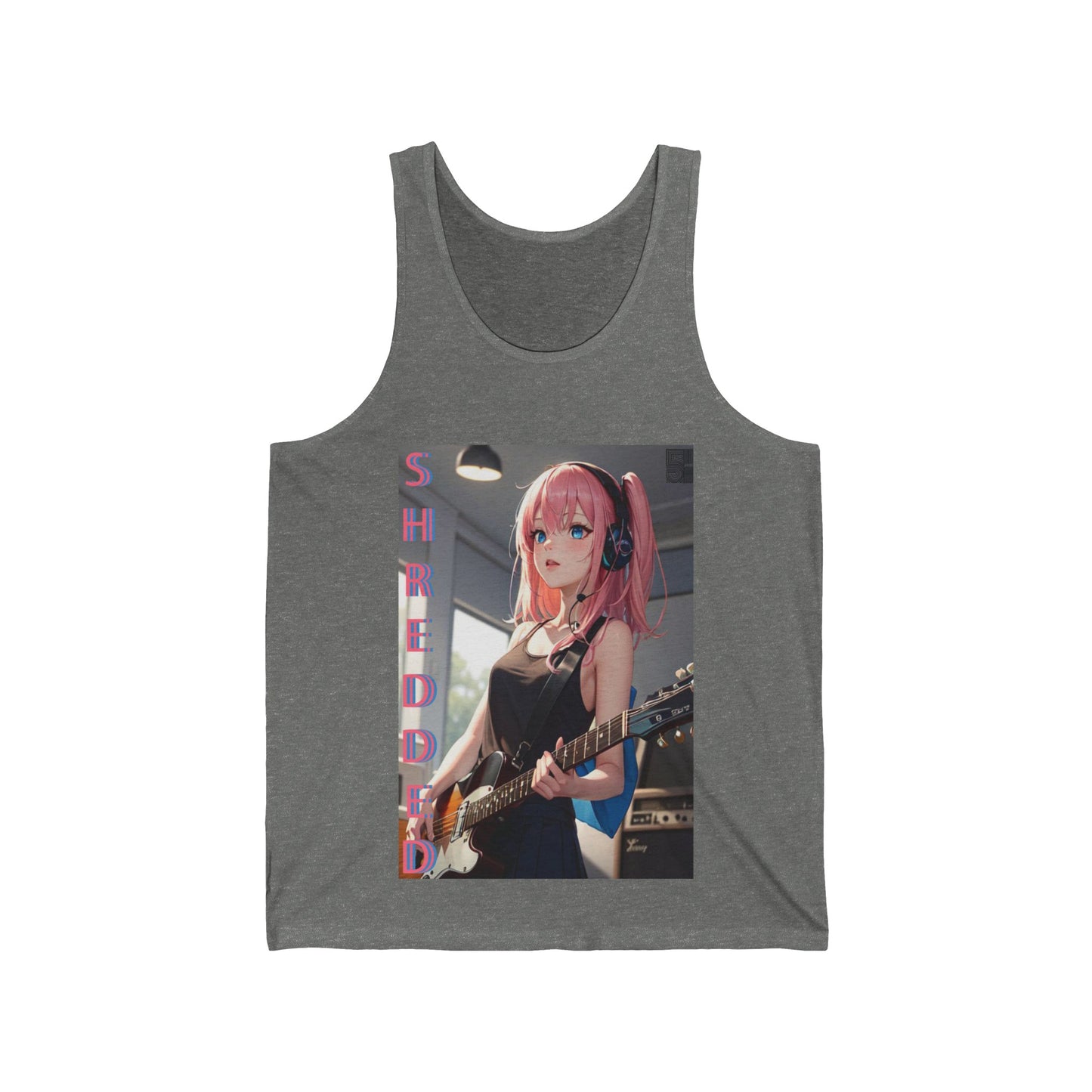 Shredded Anime Pink Tank