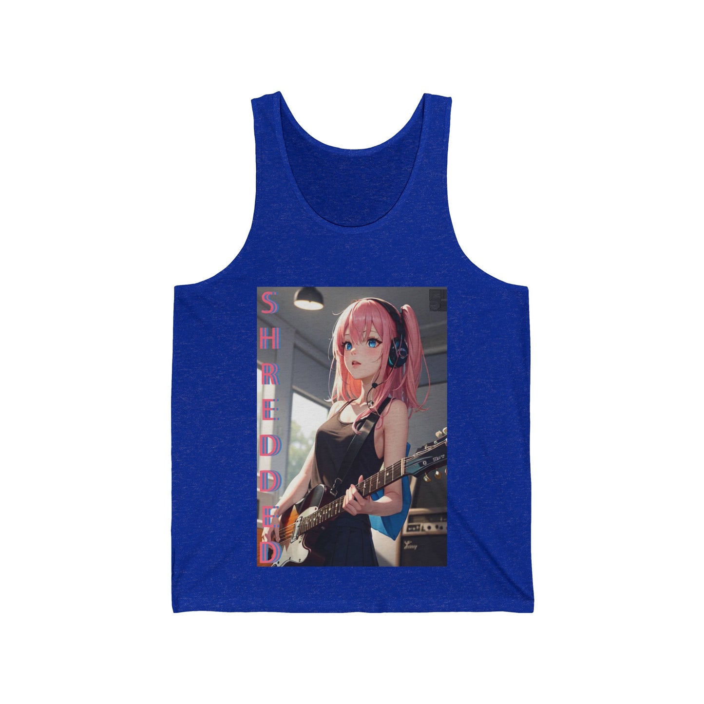Shredded Anime Pink Tank